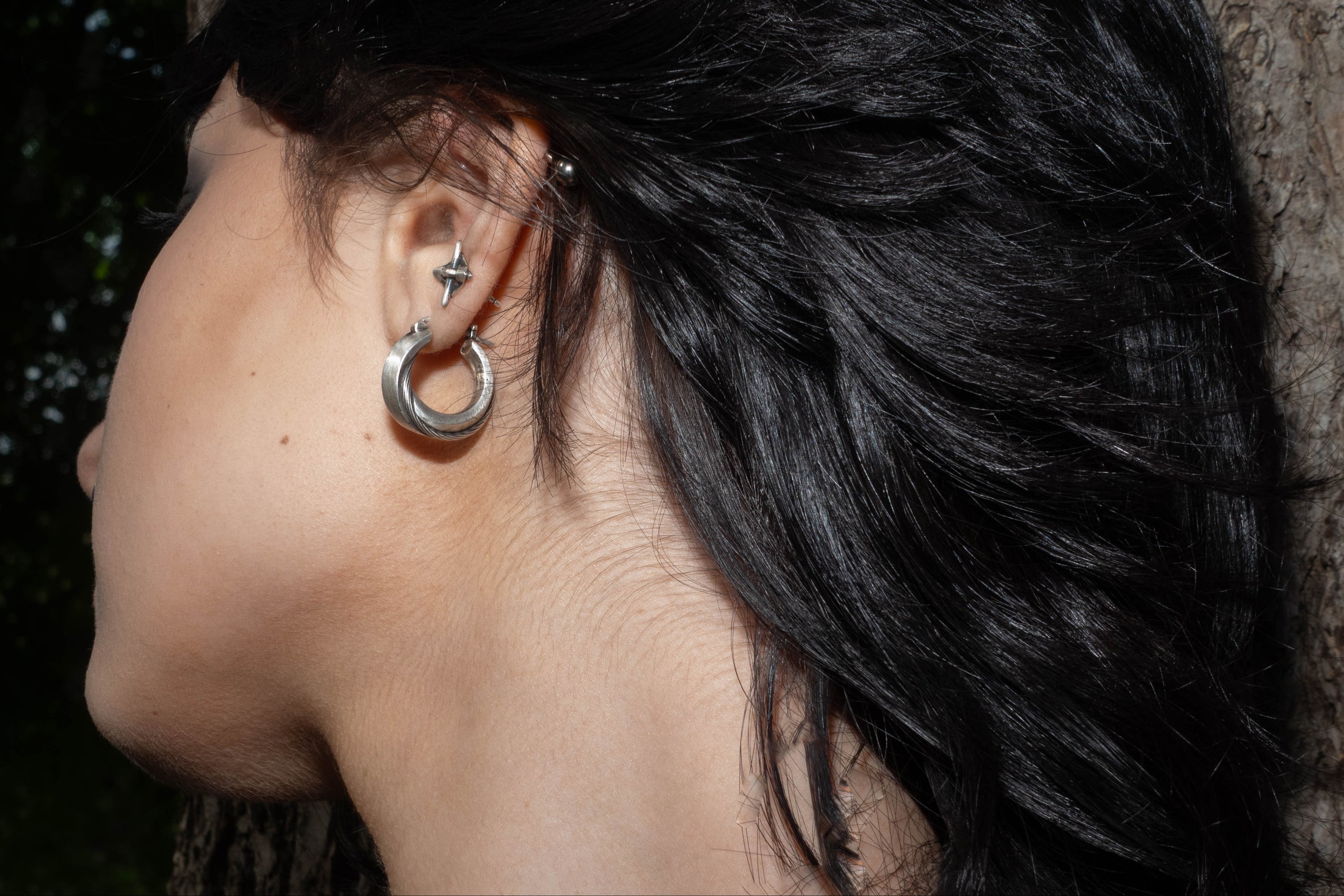 SPIRAL INSET EARRING